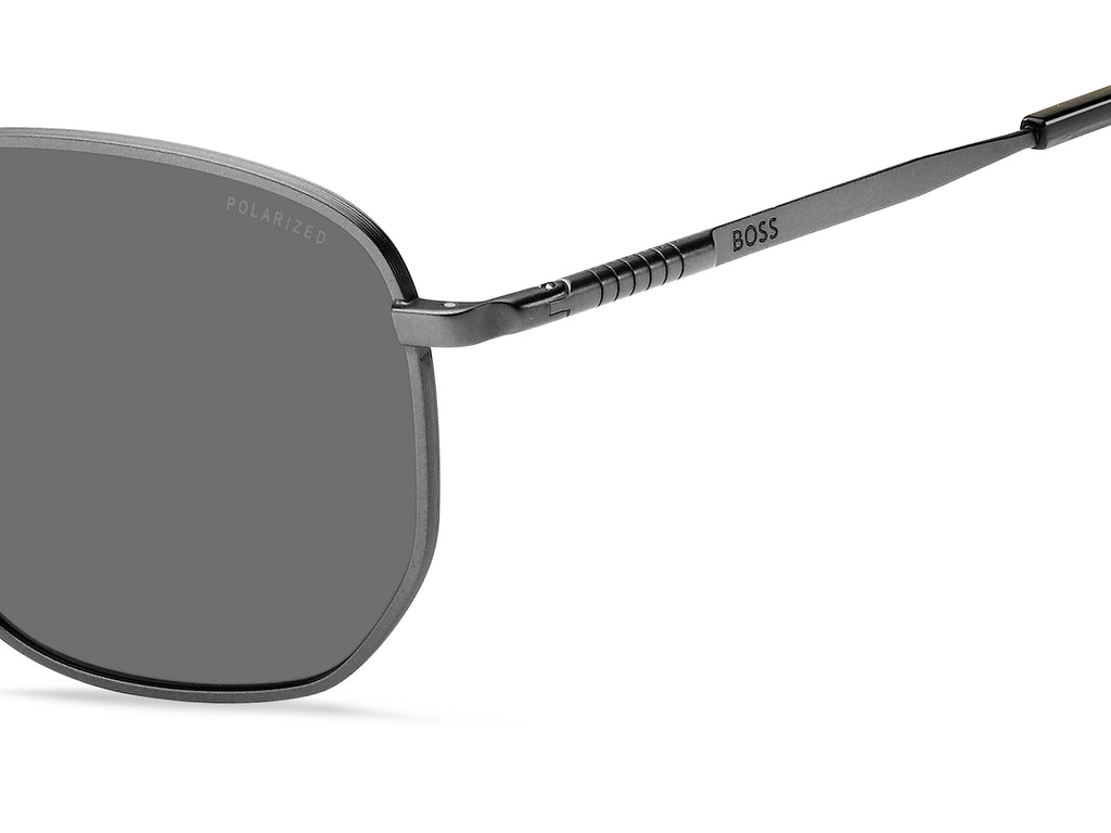 BOSS 1413/S R80 M9 56 Matte Dark Ruthenium 
Grey Polarised Lenses