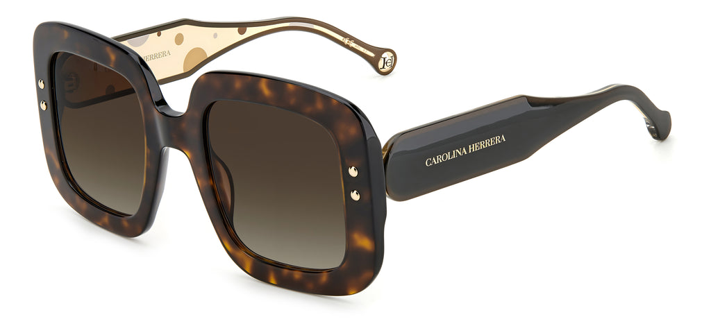 Carolina Herrera CH 0010/S Havana/ Brown Shaded Lens 52 / Plastic / Acetate