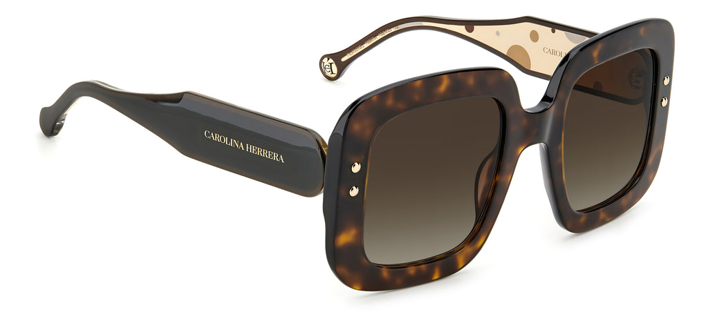 Carolina Herrera CH 0010/S Havana/ Brown Shaded Lens 52 / Plastic / Acetate