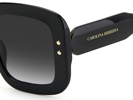 Carolina Herrera CH 0010/S Black/ Dark Grey Shaded Lens 52 / Plastic / Acetate