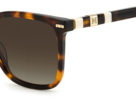 Carolina Herrera CH 0045/S Havana Ivory/ Brown Shaded Lens