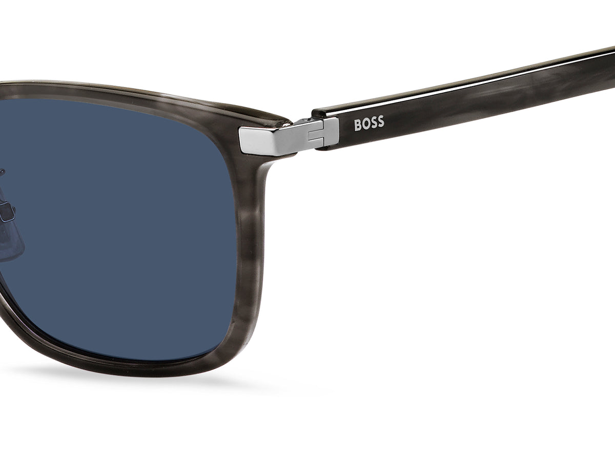 BOSS 1406/F/SK 2W8 KU 57 Grey Horn 
Blue Avio Lenses