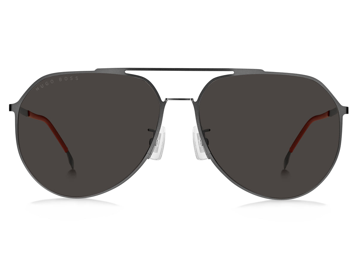 BOSS 1404/F/SK R80 IR 61 Matte Dark Ruthenium 
Grey Lenses