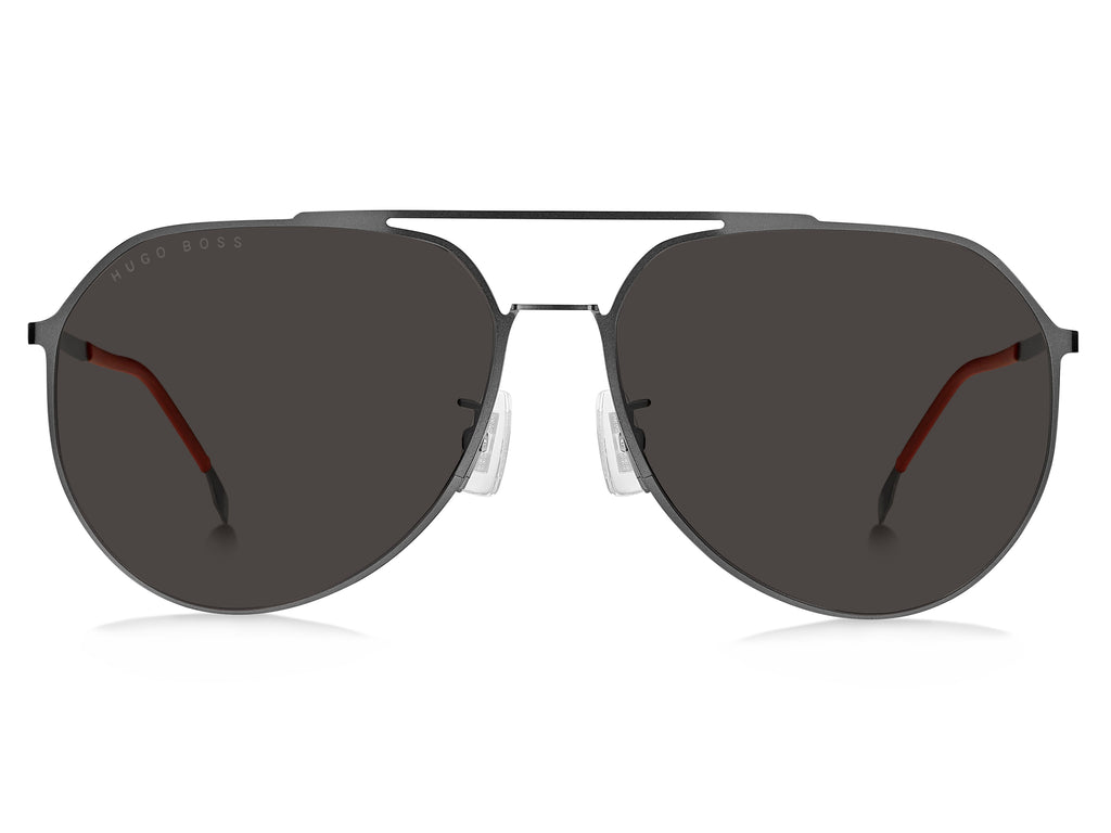 BOSS 1404/F/SK R80 IR 61 Matte Dark Ruthenium 
Grey Lenses