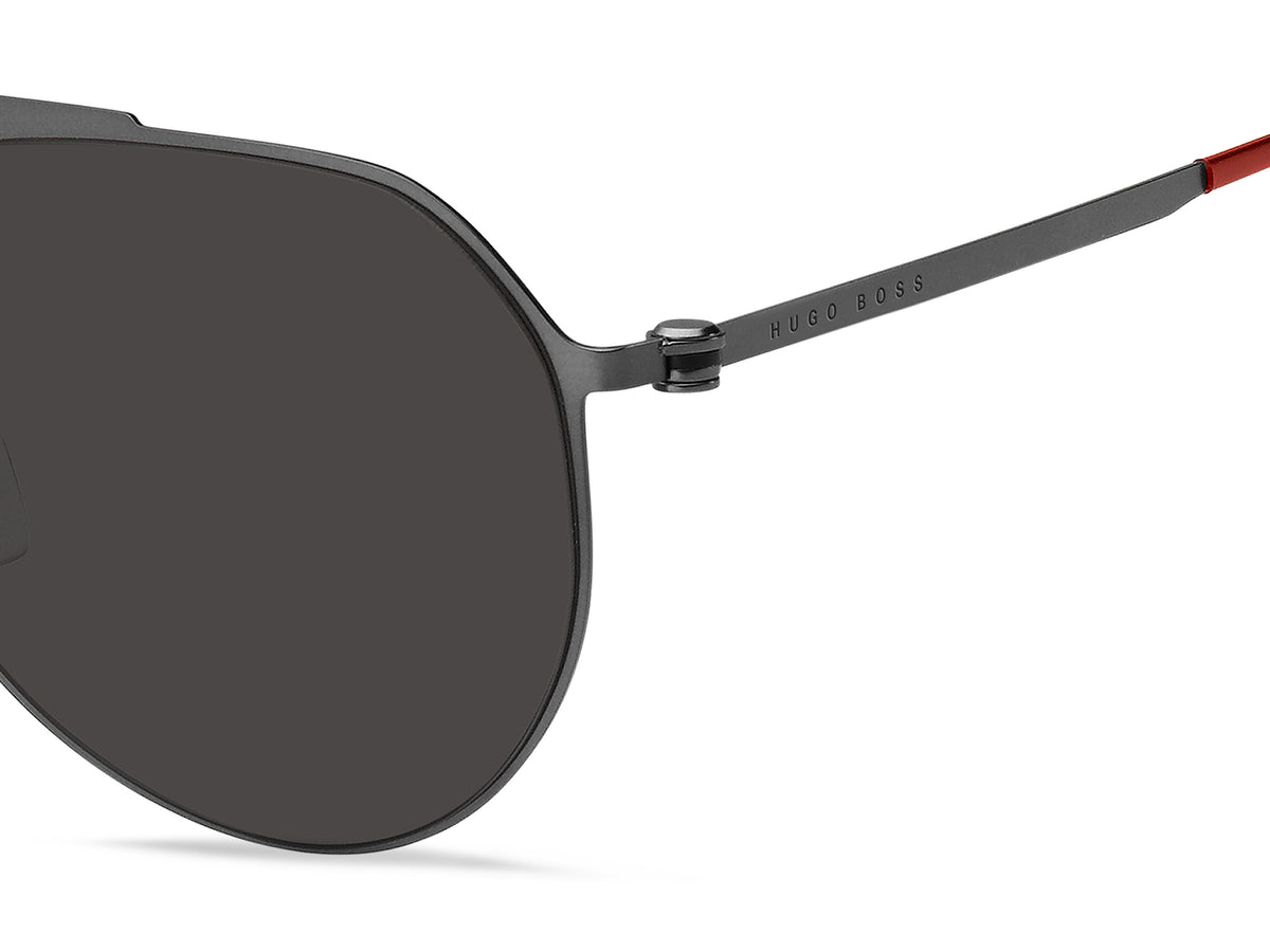 BOSS 1404/F/SK R80 IR 61 Matte Dark Ruthenium 
Grey Lenses