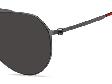 BOSS 1404/F/SK R80 IR 61 Matte Dark Ruthenium 
Grey Lenses