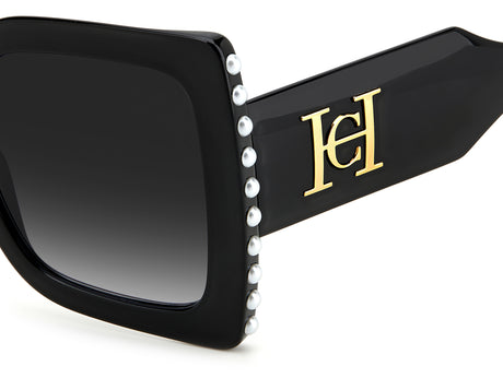 Carolina Herrera CH 0001/S Black/ Dark Grey Shaded Lens