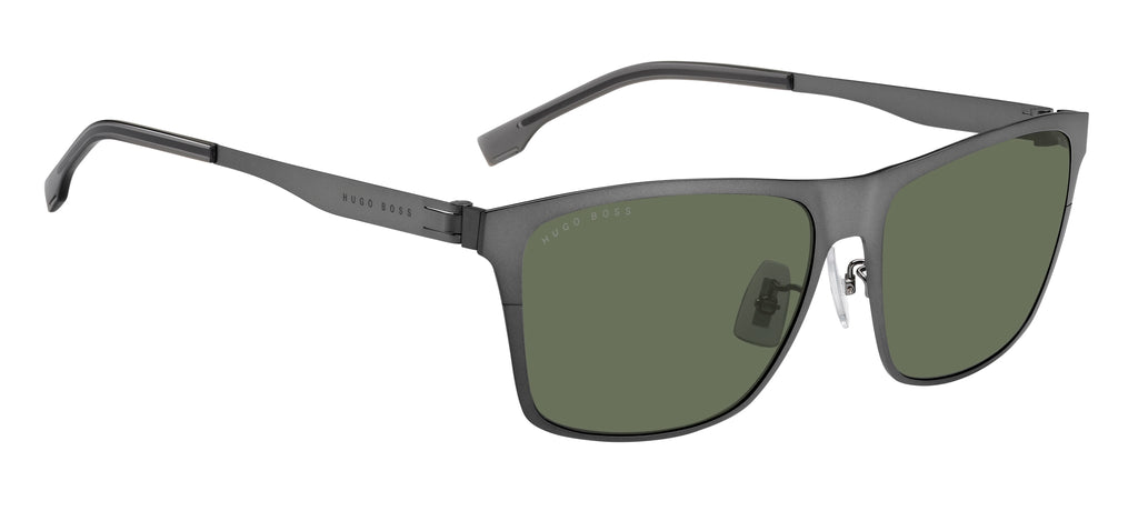 BOSS 1410/F/S R80 QT 60 Matte Dark Ruthenium 
Green Lenses