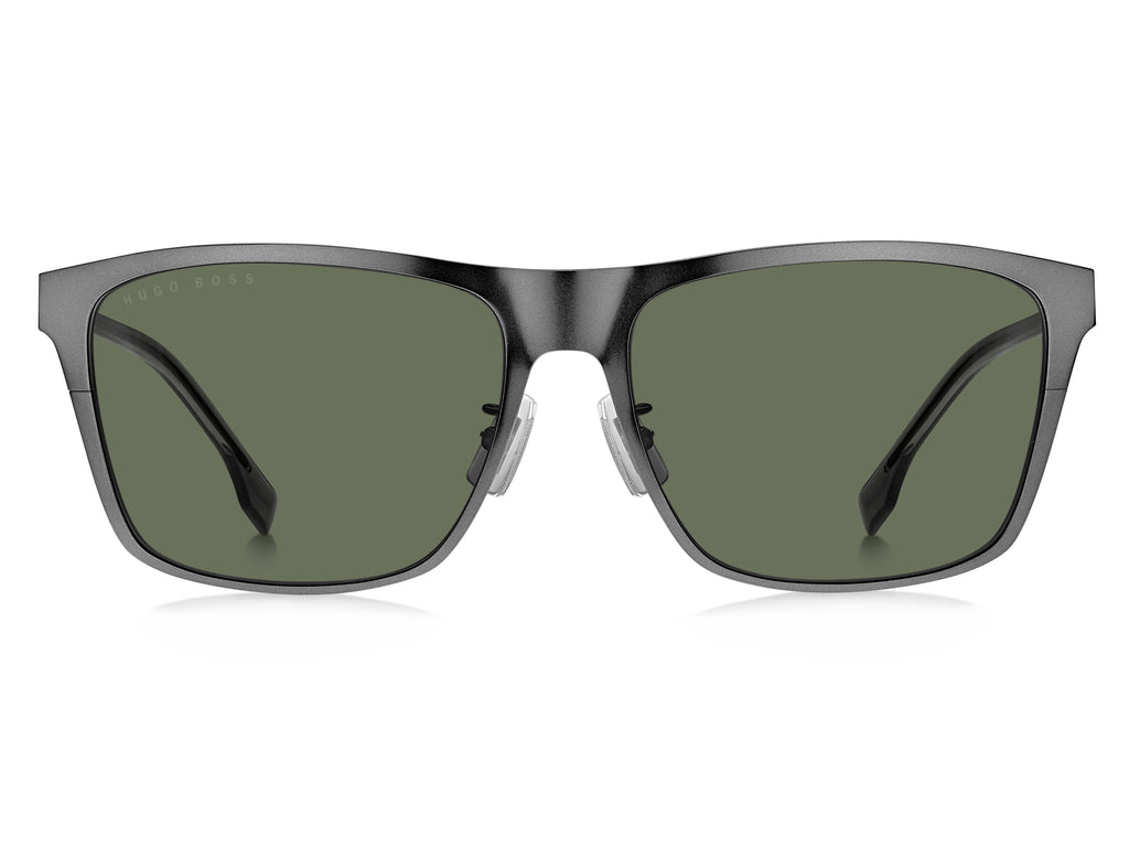 BOSS 1410/F/S R80 QT 60 Matte Dark Ruthenium 
Green Lenses