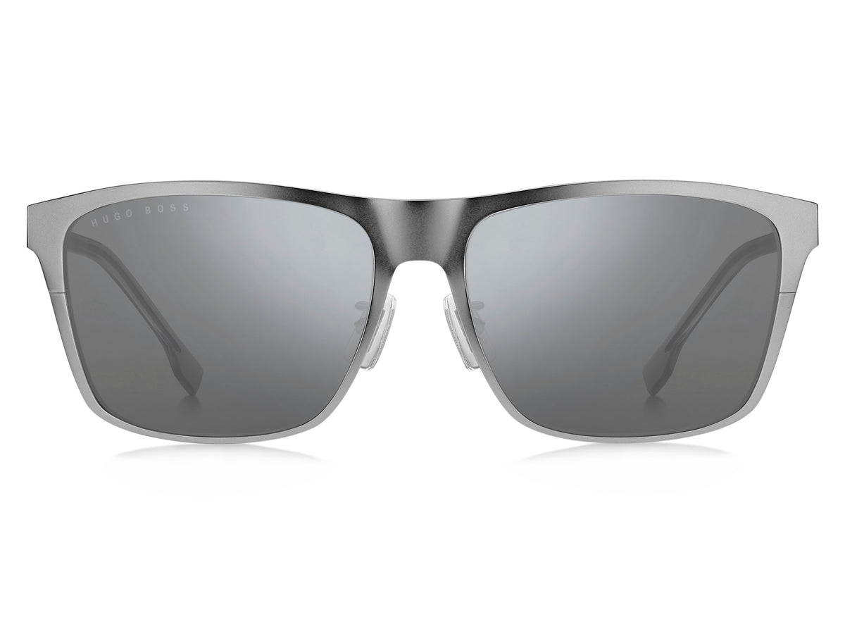 BOSS 1410/F/S R81 T4 60 Matte Ruthenium 
Silver Mirror Lenses