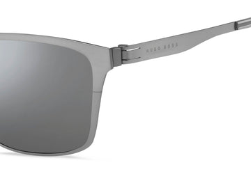 BOSS 1410/F/S R81 T4 60 Matte Ruthenium 
Silver Mirror Lenses