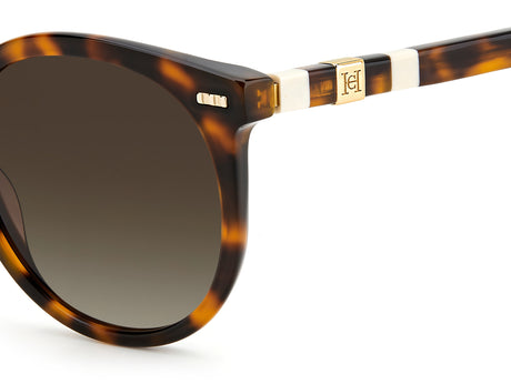 Carolina Herrera CH 0046/S Havana Ivory/ Brown Shaded Lens