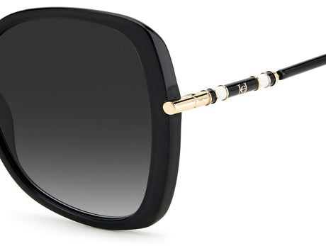 Carolina Herrera CH 0025/S Black/ Dark Grey Shaded Lens