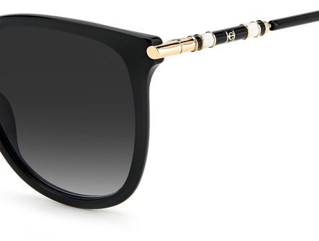 Carolina Herrera CH 0023/S Black/ Dark Grey Shaded Lens