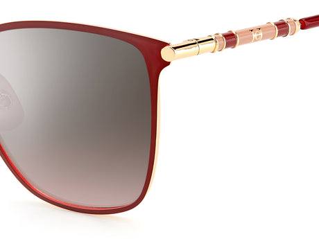 Carolina Herrera CH 0030/S Gold Burgundy/ Brown Sm Silver Lens 56 / Plastic / Metal