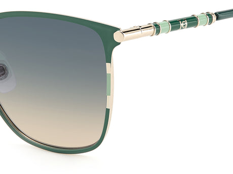 Carolina Herrera CH 0030/S Gold Green/ Grey Brown Doubleshade Lens 56 / Plastic / Metal