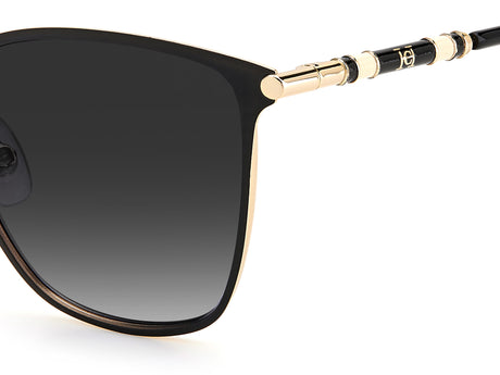 Carolina Herrera CH 0030/S Gold Black_/ Dark Grey Shaded Lens 56 / Plastic / Metal