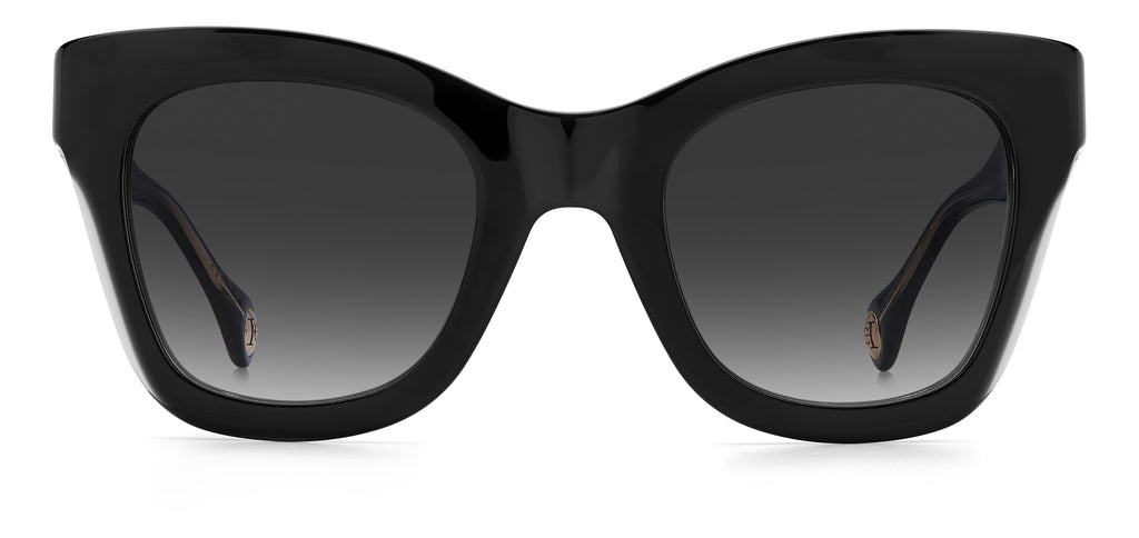 Carolina Herrera CH 0015/S Black Grey/ Dark Grey Shaded Lens 50 / Plastic / Acetate