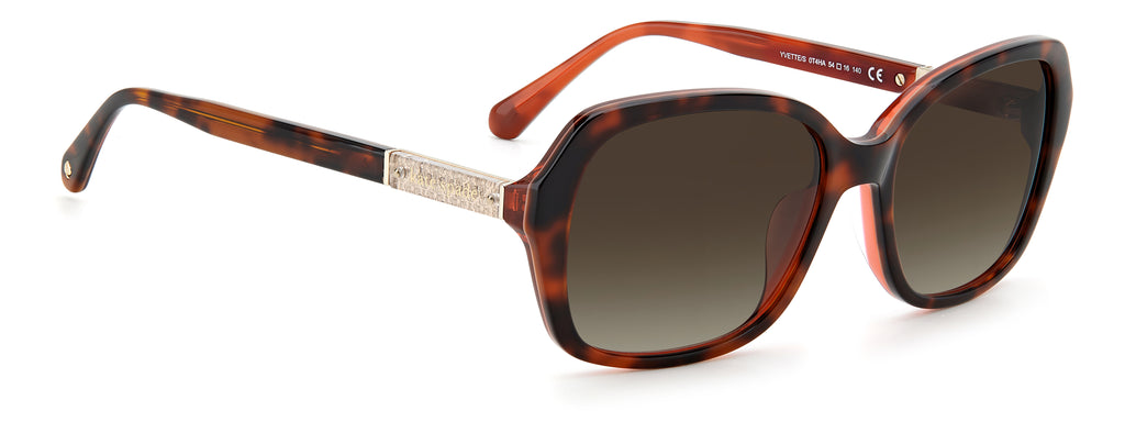 Kate Spade Yvette/S 205137 Havana Pink/ Brown Shaded 54 / Plastic / Acetate