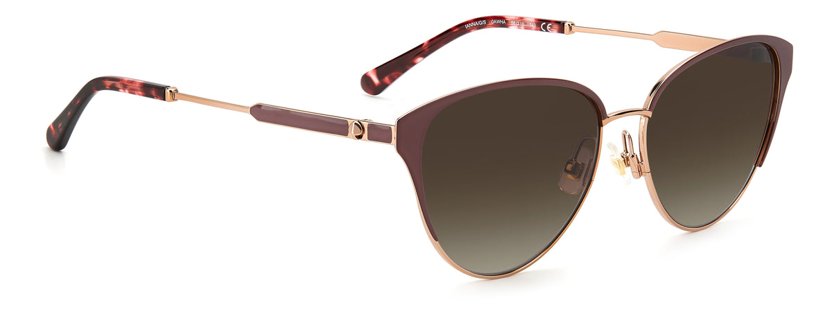 Kate Spade Ianna/G/S 205134 Rose Gold/ Brown Pink Shaded 56 / Plastic / Metal