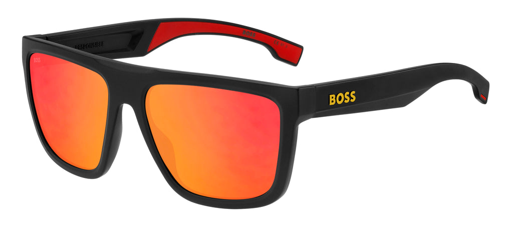 BOSS 1451/S Matte Black Yellow/ Red Multilayer