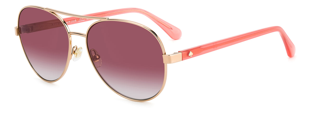Kate Spade Averie/S 205496 Rose Gold/ Burgundy Shaded Polarized