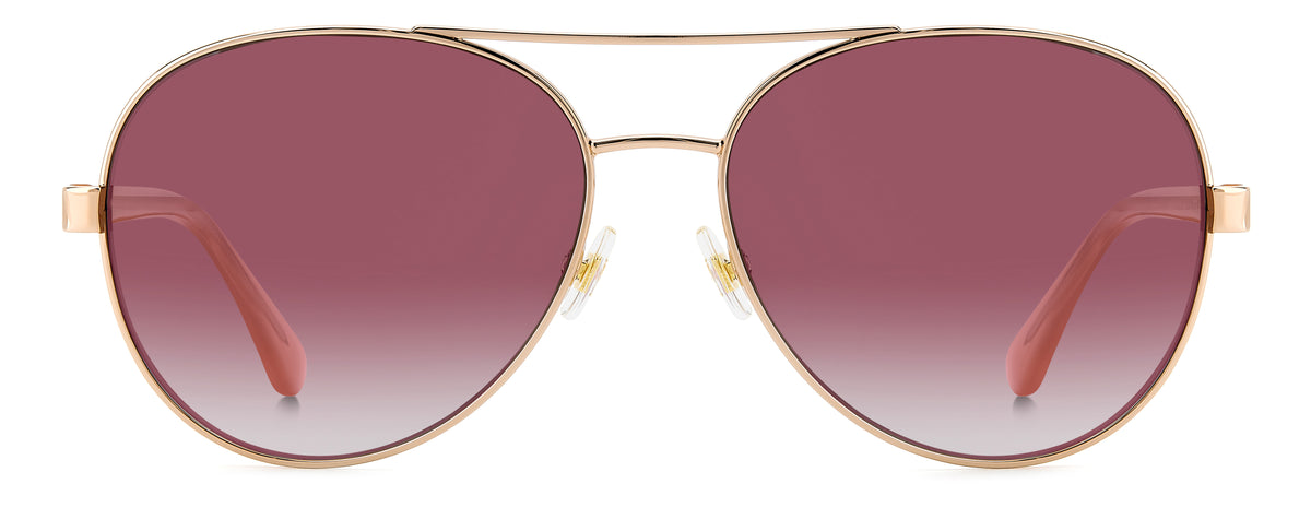 Kate Spade Averie/S 205496 Rose Gold/ Burgundy Shaded Polarized