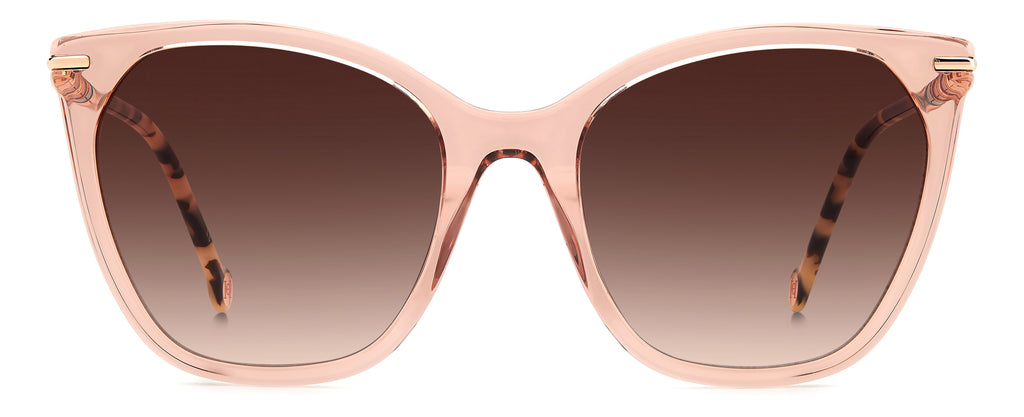 Carolina Herrera HER 0091/S Peach Havana/ Brown Shaded Lens 56 / Plastic / Acetate