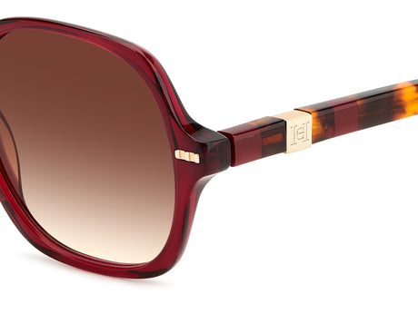 Carolina Herrera HER 0106/S Burgundy Havana/ Brown Shaded Lens