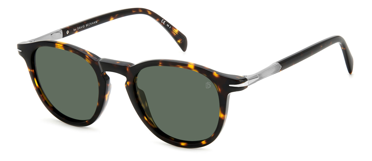 David Beckham DB 1114/S Havana Ruthenium/ Green Lens