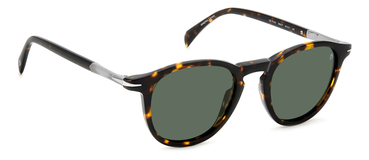 David Beckham DB 1114/S Havana Ruthenium/ Green Lens