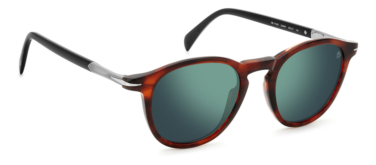 David Beckham DB 1114/S Brown Horn/ Green Lens