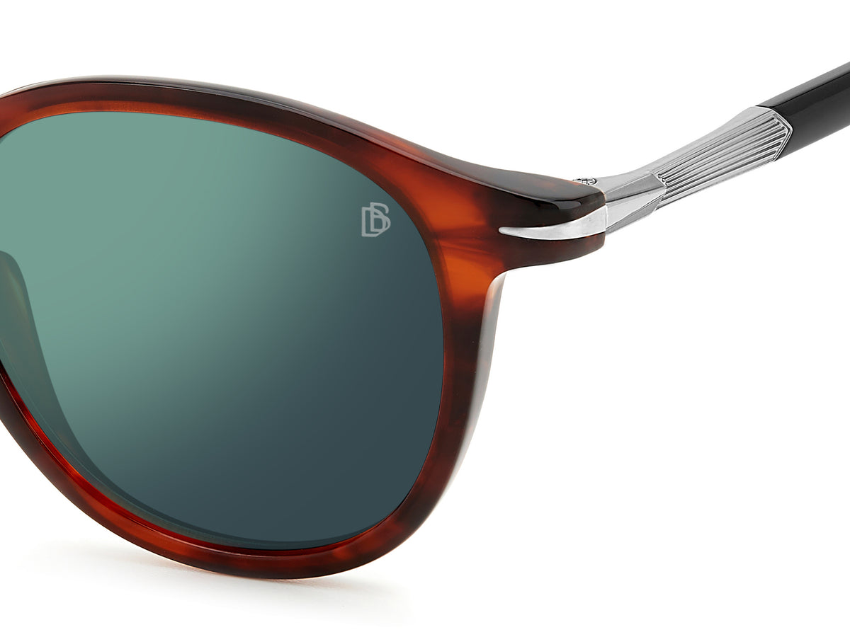 David Beckham DB 1114/S Brown Horn/ Green Lens