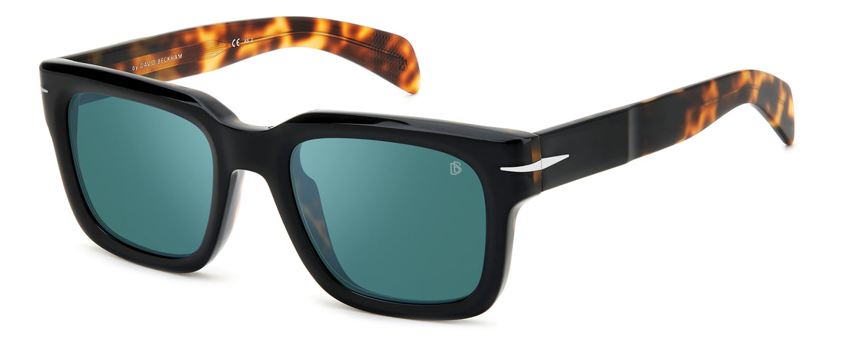 David Beckham DB 7100/S Black Havana/ Green Lens