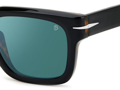 David Beckham DB 7100/S Black Havana/ Green Lens