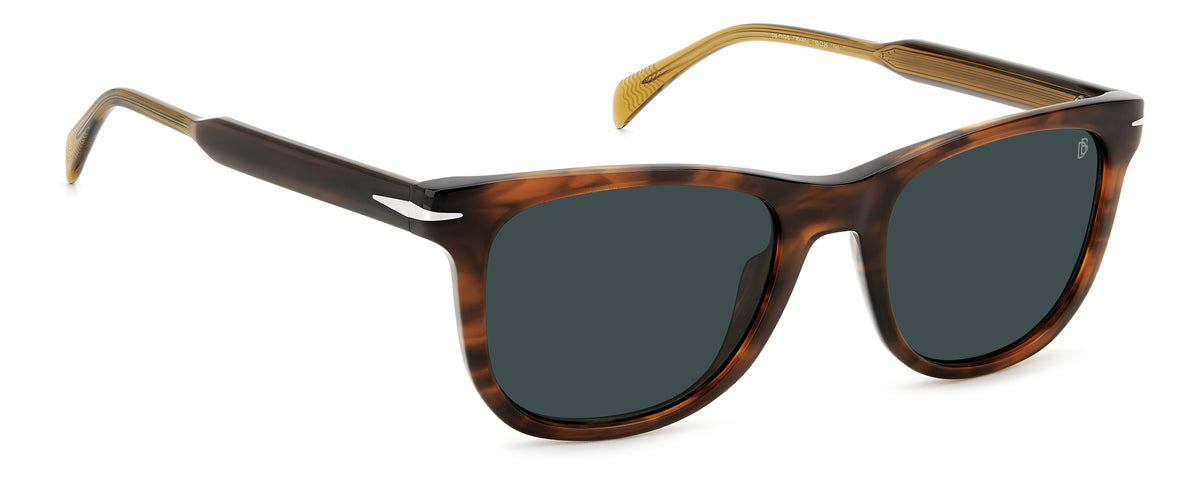 David Beckham DB 1113/S Brown Horn/ Blue Lens