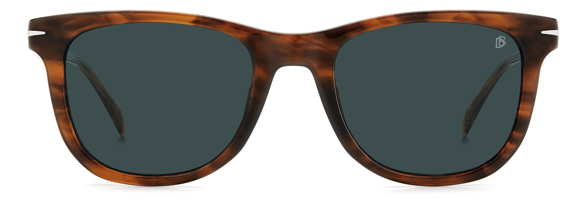 David Beckham DB 1113/S Brown Horn/ Blue Lens