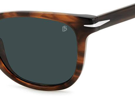 David Beckham DB 1113/S Brown Horn/ Blue Lens