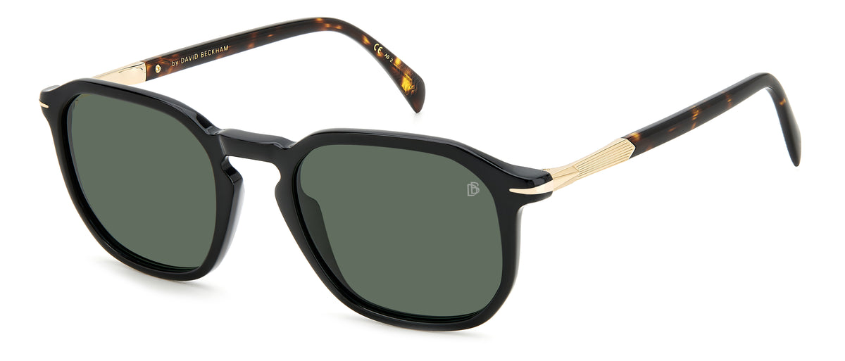 David Beckham DB 1115/S Black Havana/ Green Lens