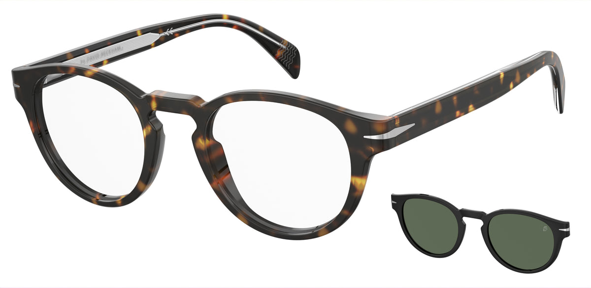 David Beckham DB 7104/CS Havana/ Green Lens Polarised
