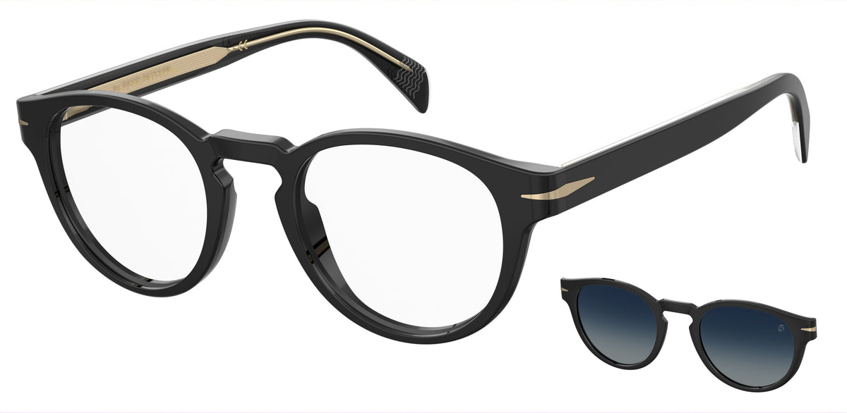 David Beckham DB 7104/CS Black/ Grey Shaded Lens Polarised