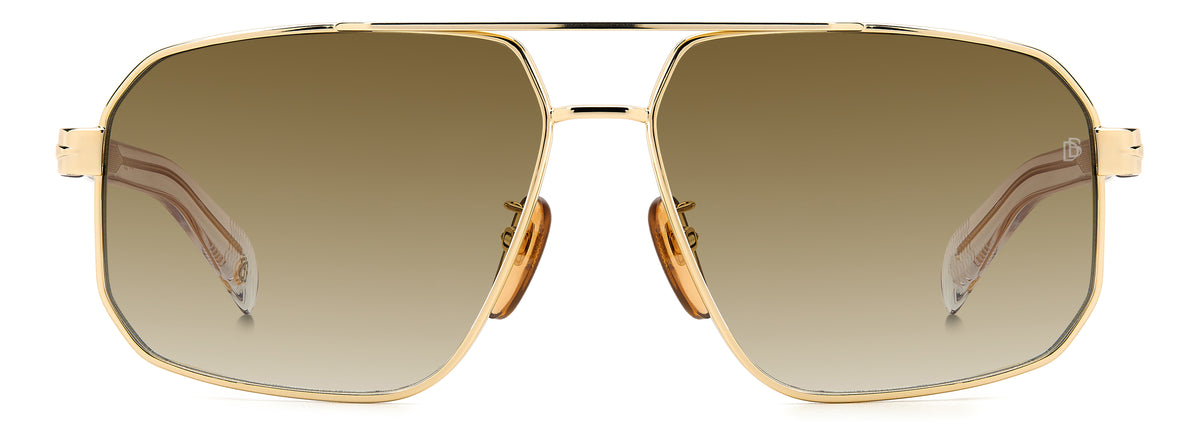 David Beckham DB 7102/S Gold Crystal/ Brown Lens