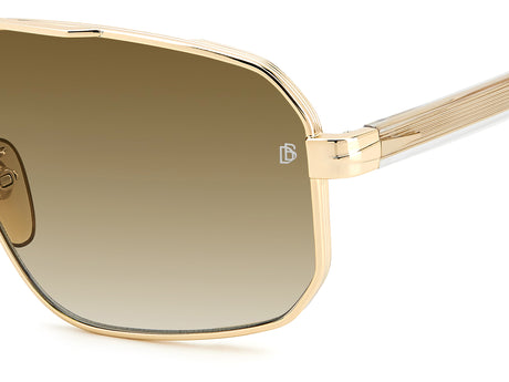 David Beckham DB 7102/S Gold Crystal/ Brown Lens