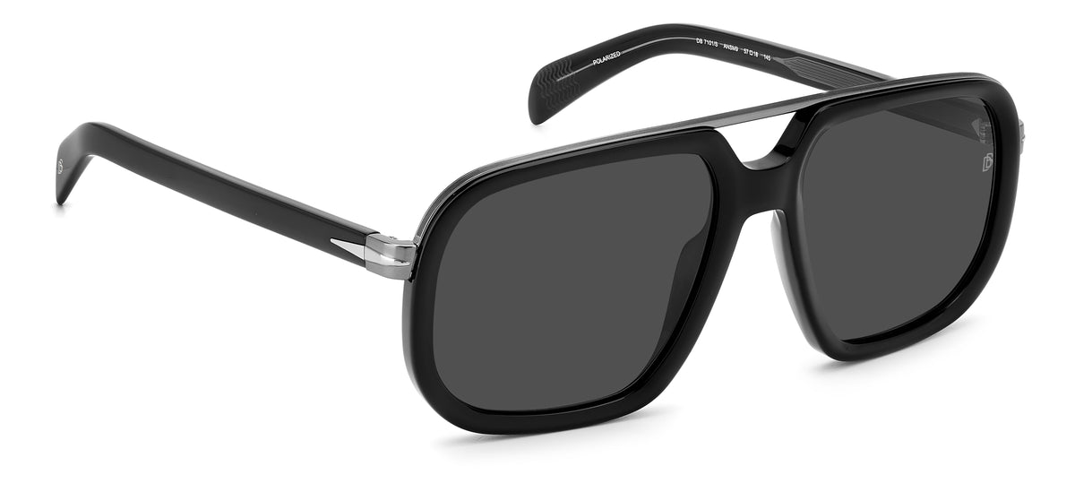 David Beckham DB 7101/S Black Dark Ruthenium/ Grey Lens Polarised