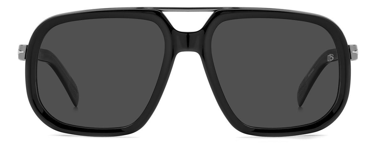 David Beckham DB 7101/S Black Dark Ruthenium/ Grey Lens Polarised