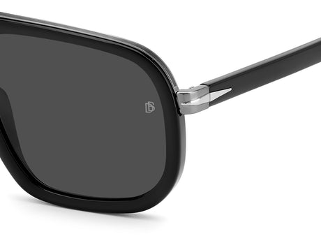 David Beckham DB 7101/S Black Dark Ruthenium/ Grey Lens Polarised