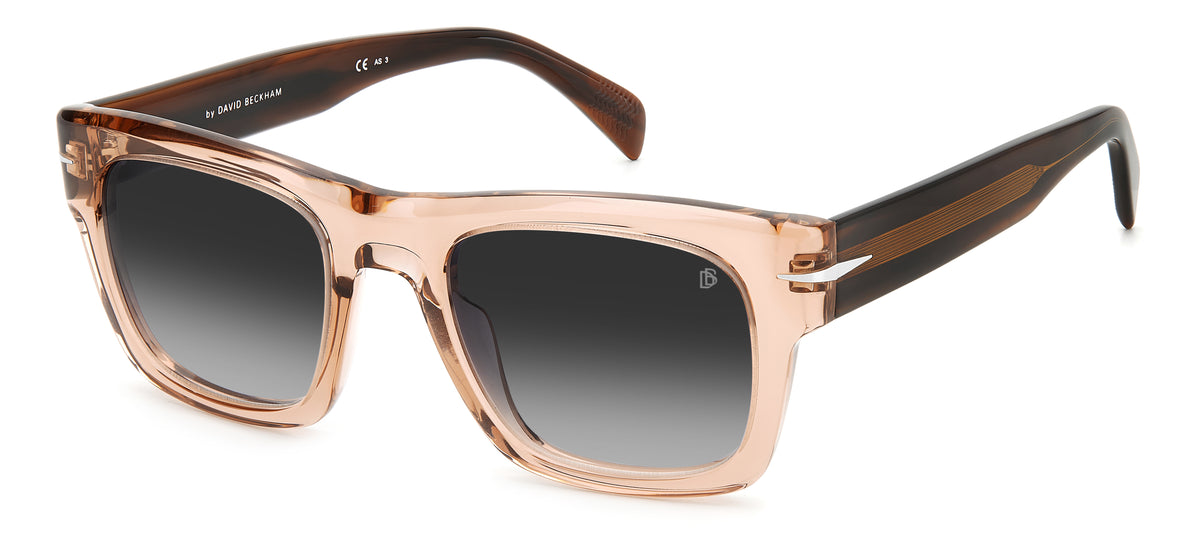David Beckham DB 7099/S Pink Striped Brown/ Grey Lens