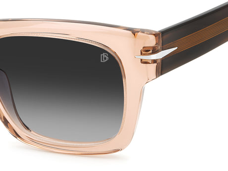 David Beckham DB 7099/S Pink Striped Brown/ Grey Lens