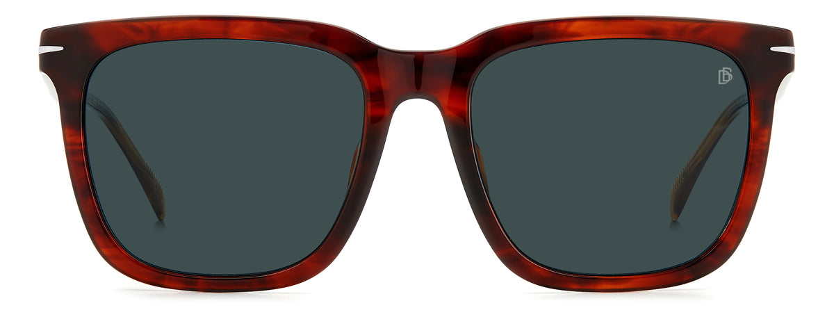 David Beckham DB 1120/F/S Brown Horn/ Blue Lens