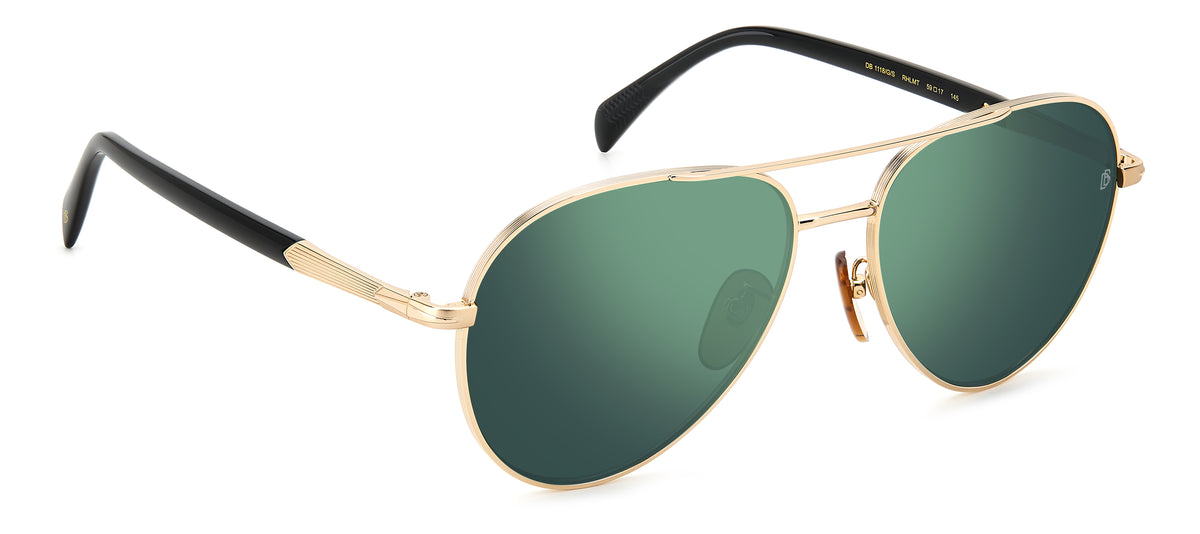 David Beckham DB 1118/G/S Gold Black_/ Green Lens